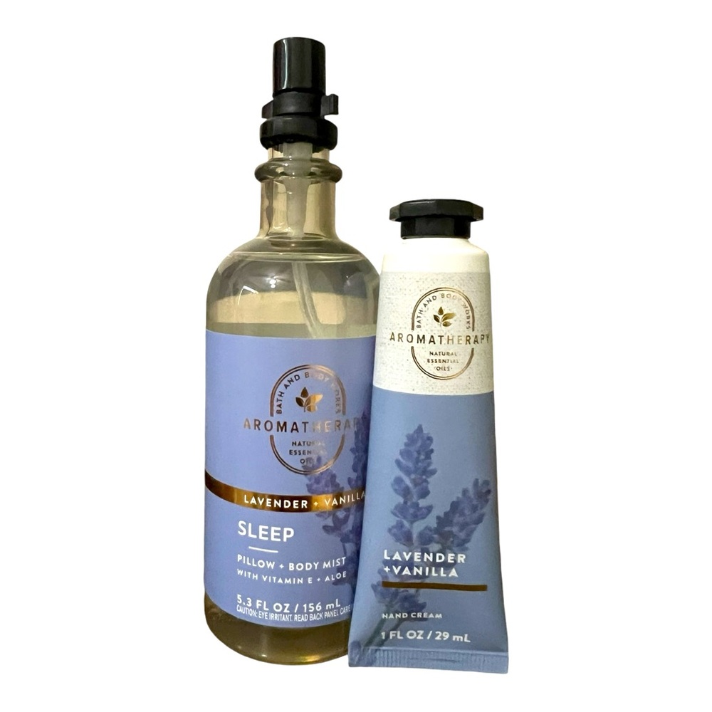Bath & Body Works Lavender Pillow and Hand Cream Set.